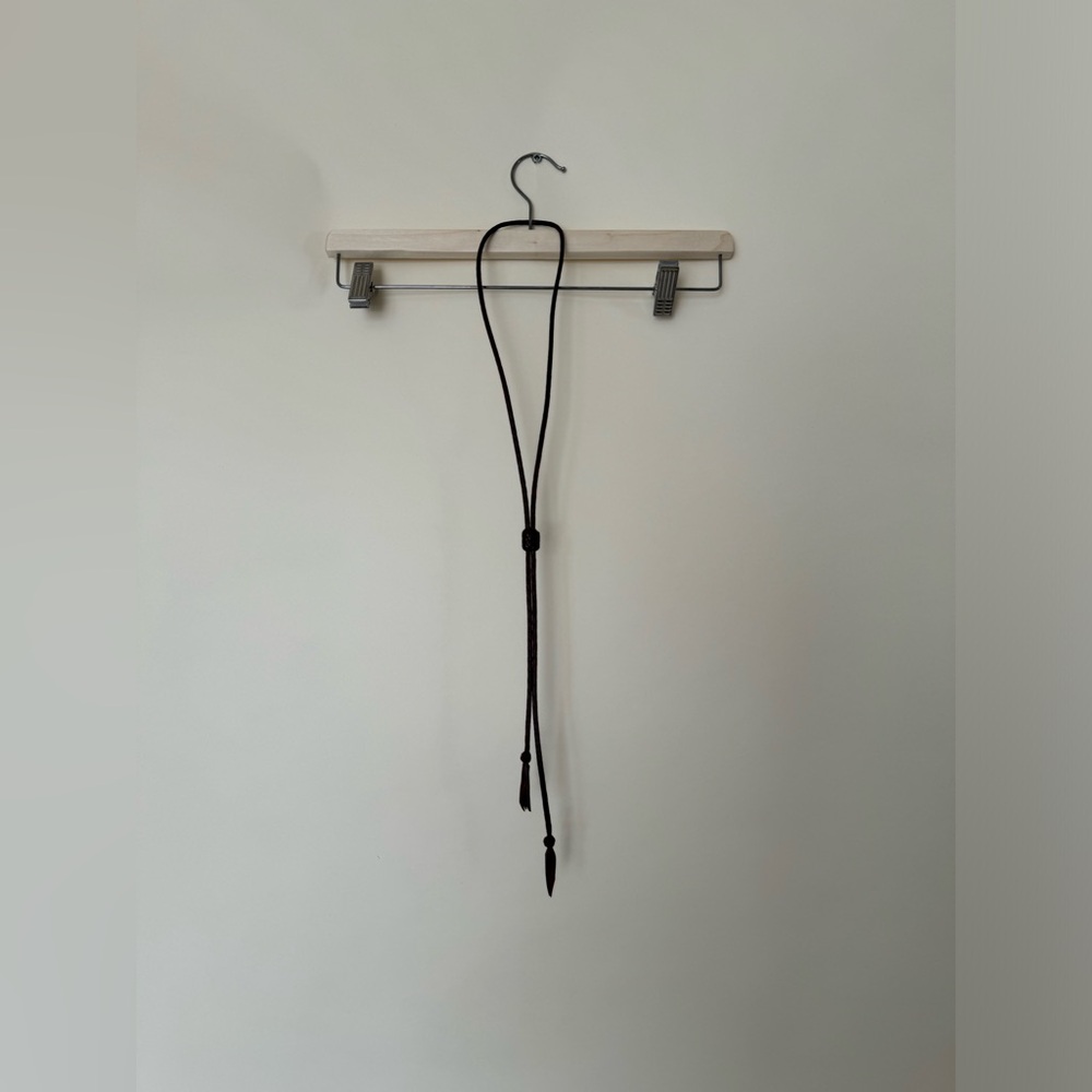 Leather Woven Bolo Tie